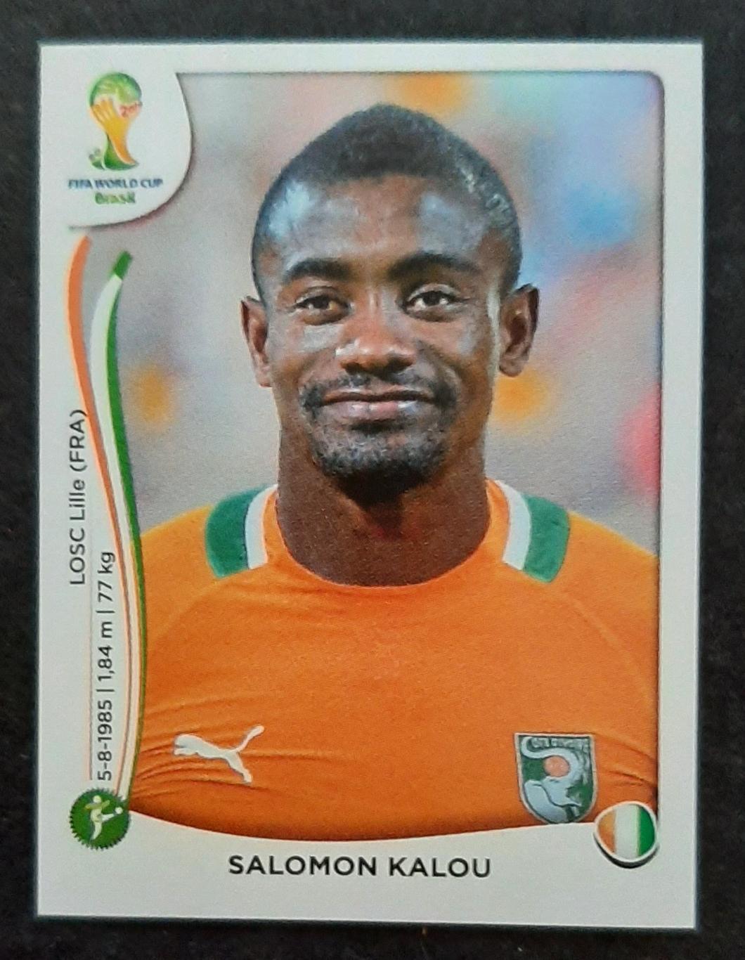 Наклейка Panini Salomon Kalou #237 FIFA World Cup 2014