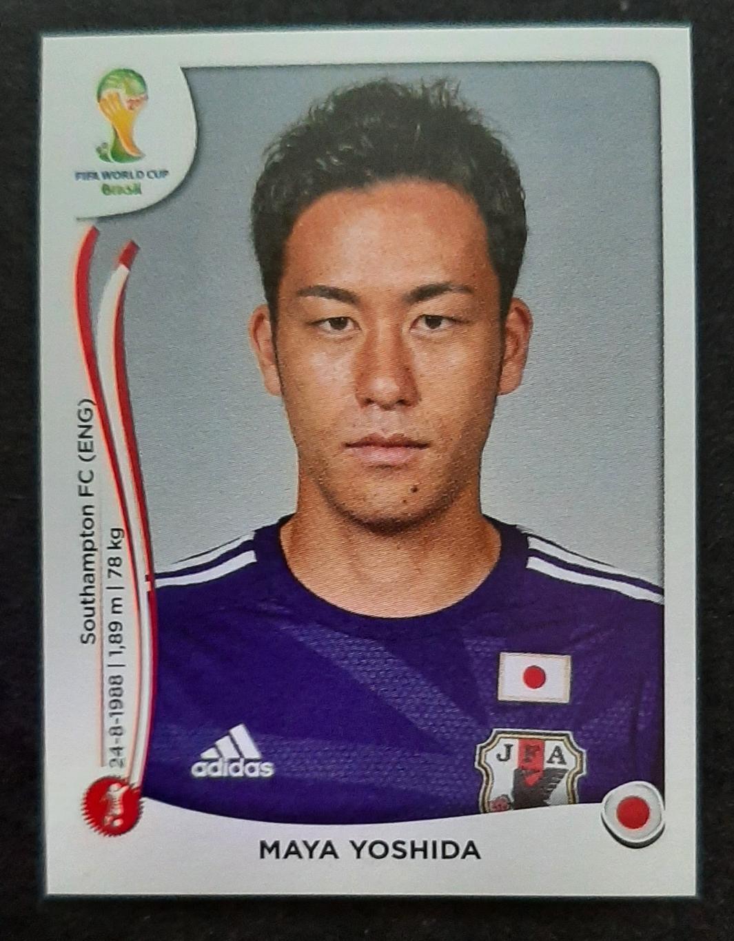 Наклейка Panini Maya Yoshida #244 FIFA World Cup 2014