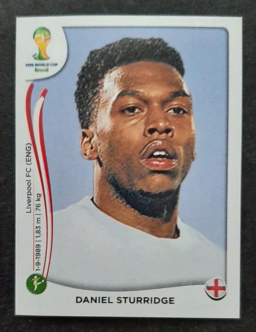 Наклейка Panini Daniel Sturridge #315 FIFA World Cup 2014