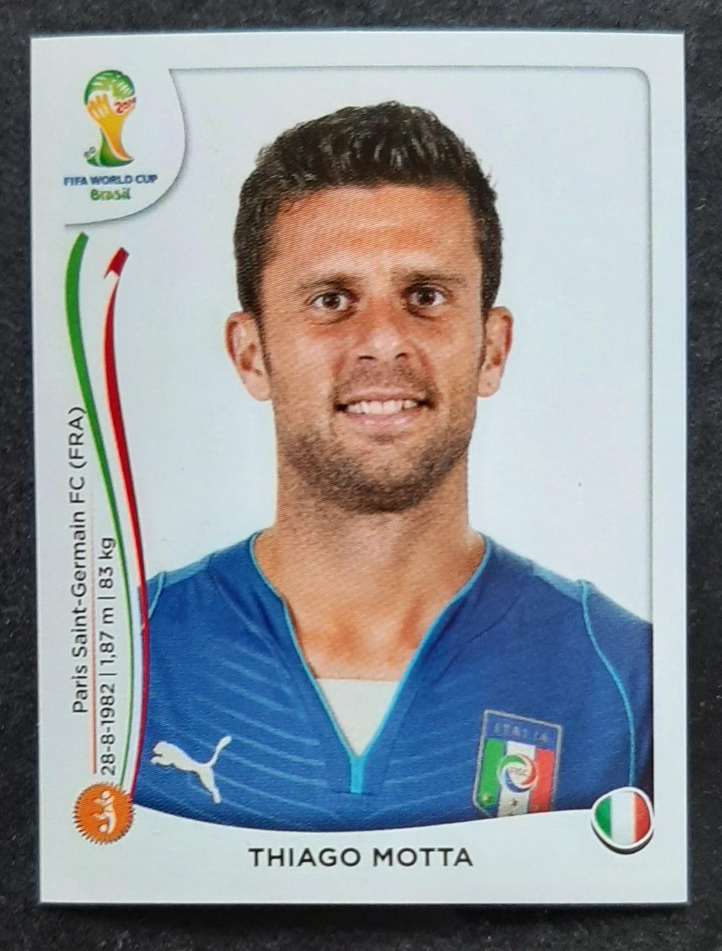 Наклейка Panini Thiago Motta #325 FIFA World Cup 2014