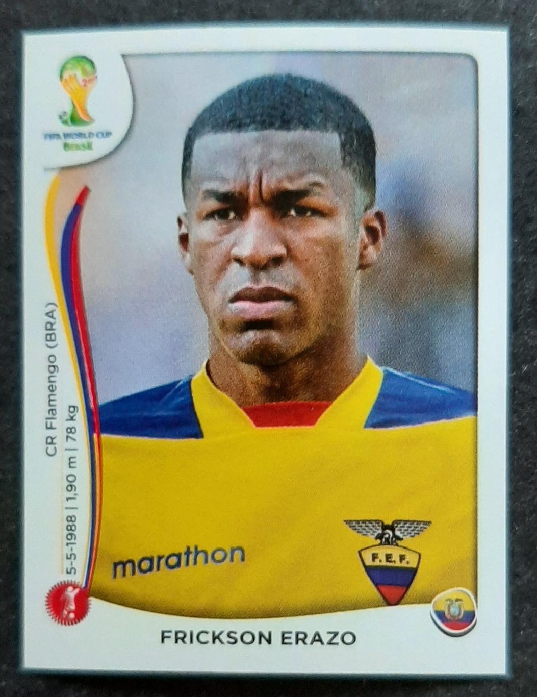 Наклейка Panini Frickson Erazo #359 FIFA Word Cup 2014