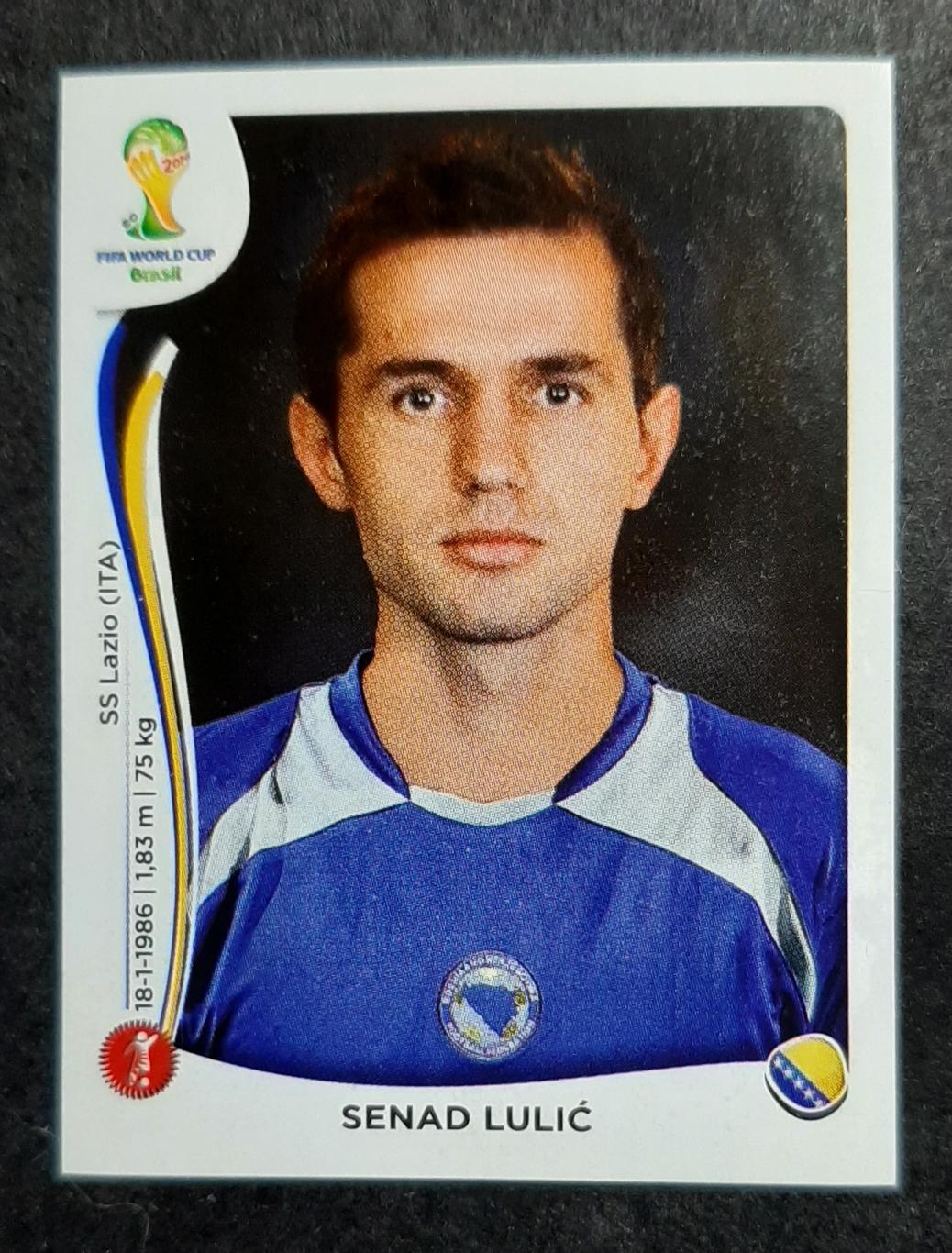 Наклейка Panini Senad Lulic #439 FIFA World Cup 2014