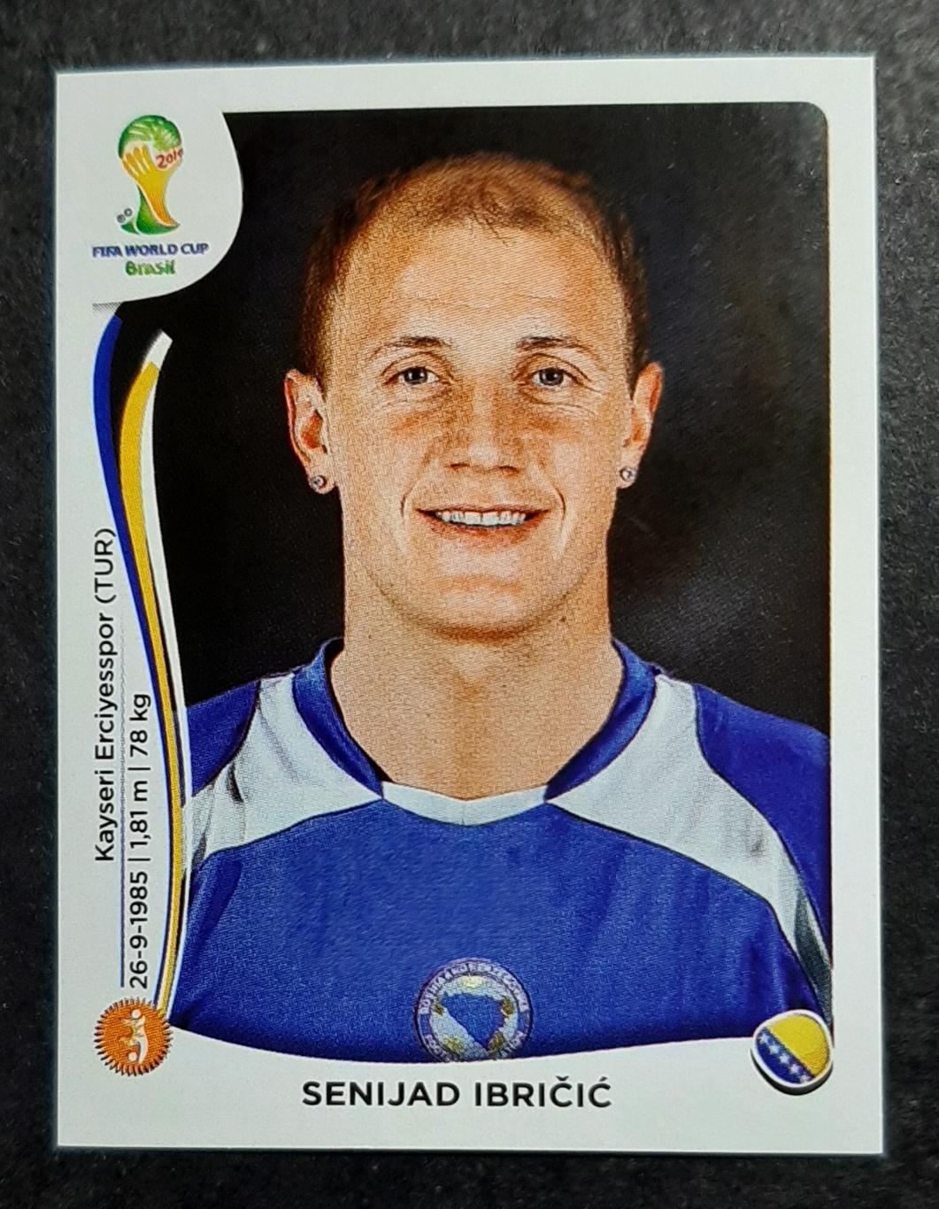 Наклейка Panini Senijad Ibricic # 440 FIFA World Cup 2014