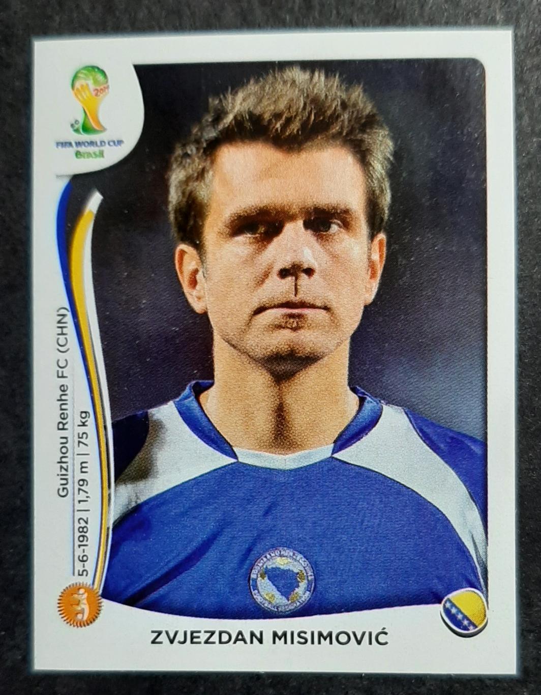 Наклейка Panini Zvjezdan Misimovic #443 FIFA World Cup 2014