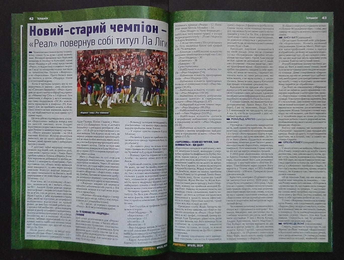 Журнал Football.ua Футбол #5 2024 Україна 4