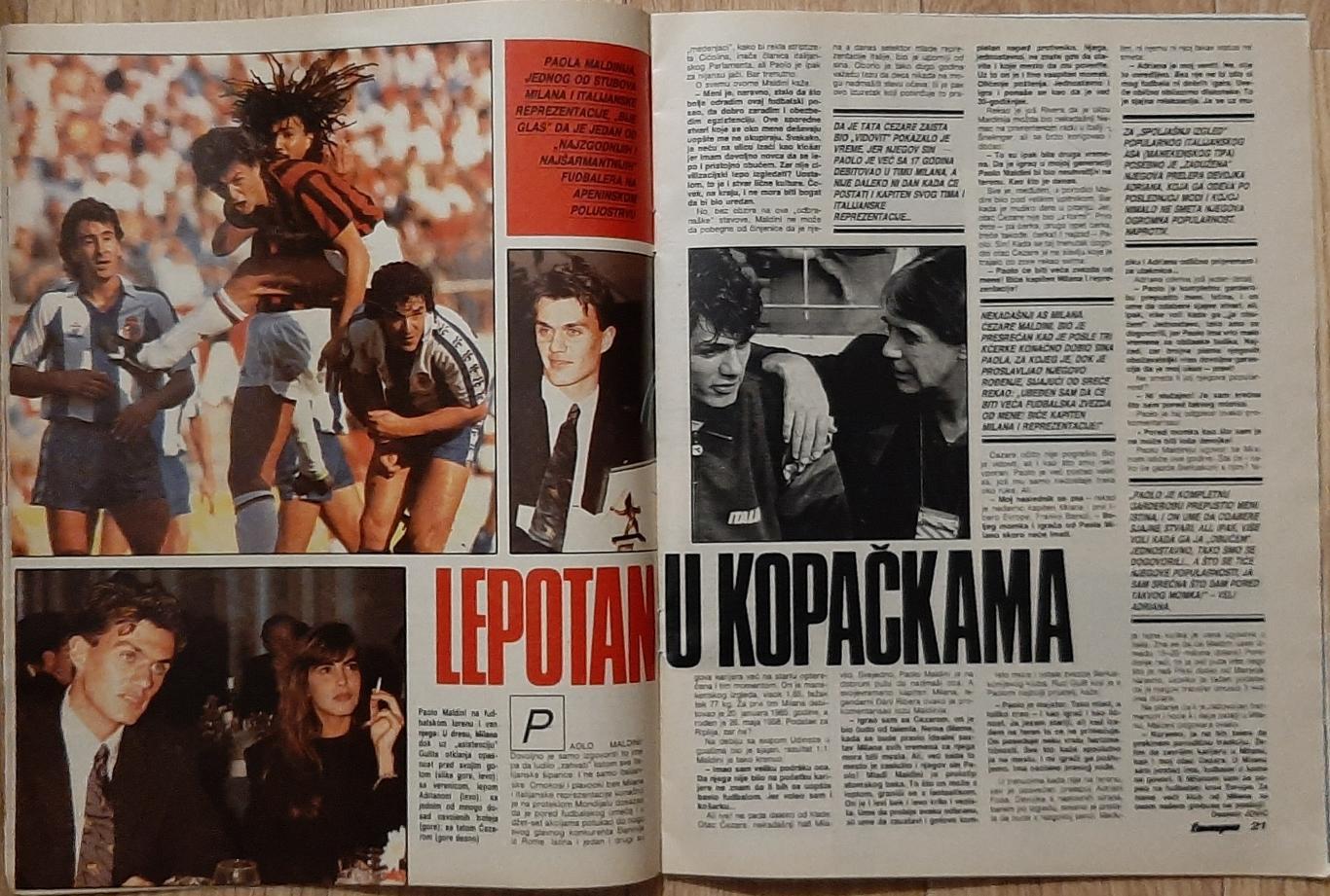 Журнал Tempo 1990 постери Каніджа,Бреме зб.Югославії, легка атлетика. 3