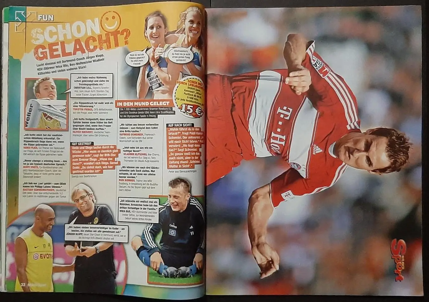 Журнал Bravo Sport 2008 постери двосторонні Клозе /мотокрос;Марін/Діего форматА3 1