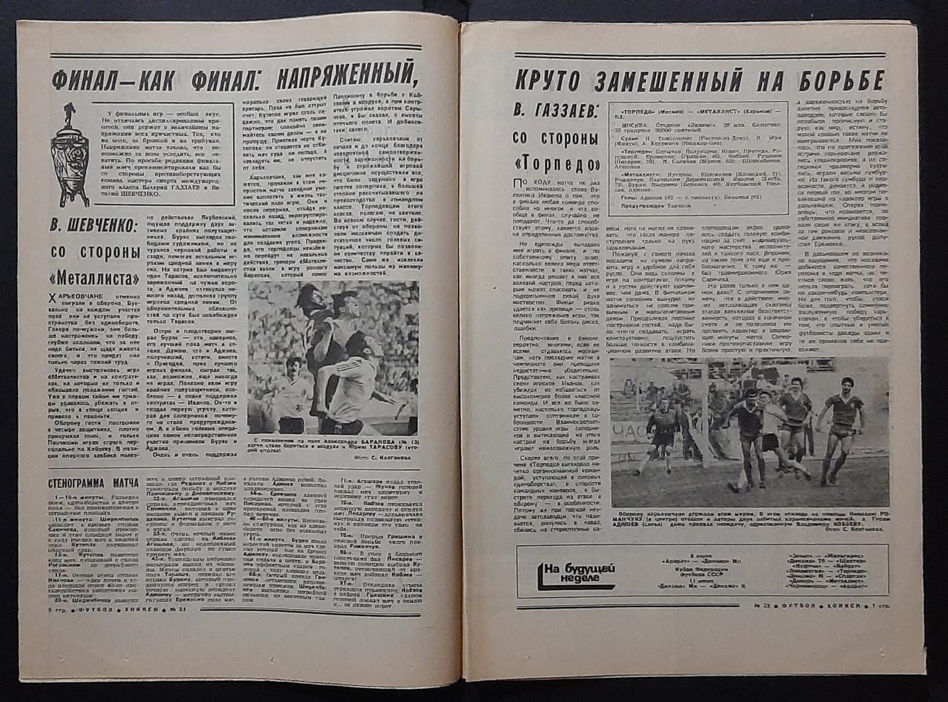 Футбол - Хоккей #23 1988 Металіст Харків володар Кубку СРСР 3