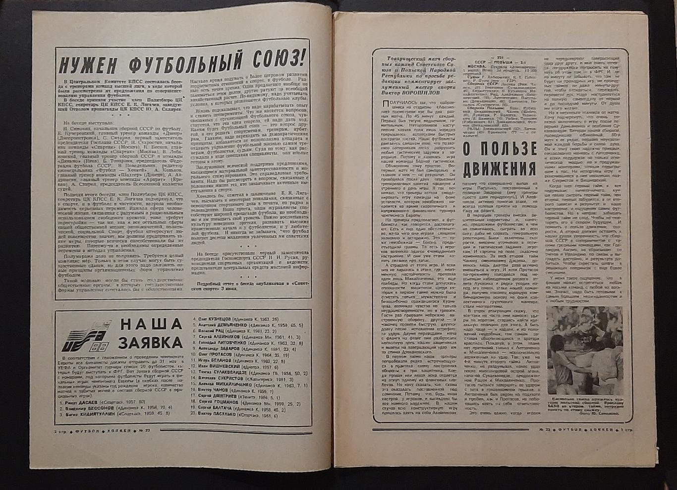 Футбол - Хоккей #23 1988 Металіст Харків володар Кубку СРСР 1