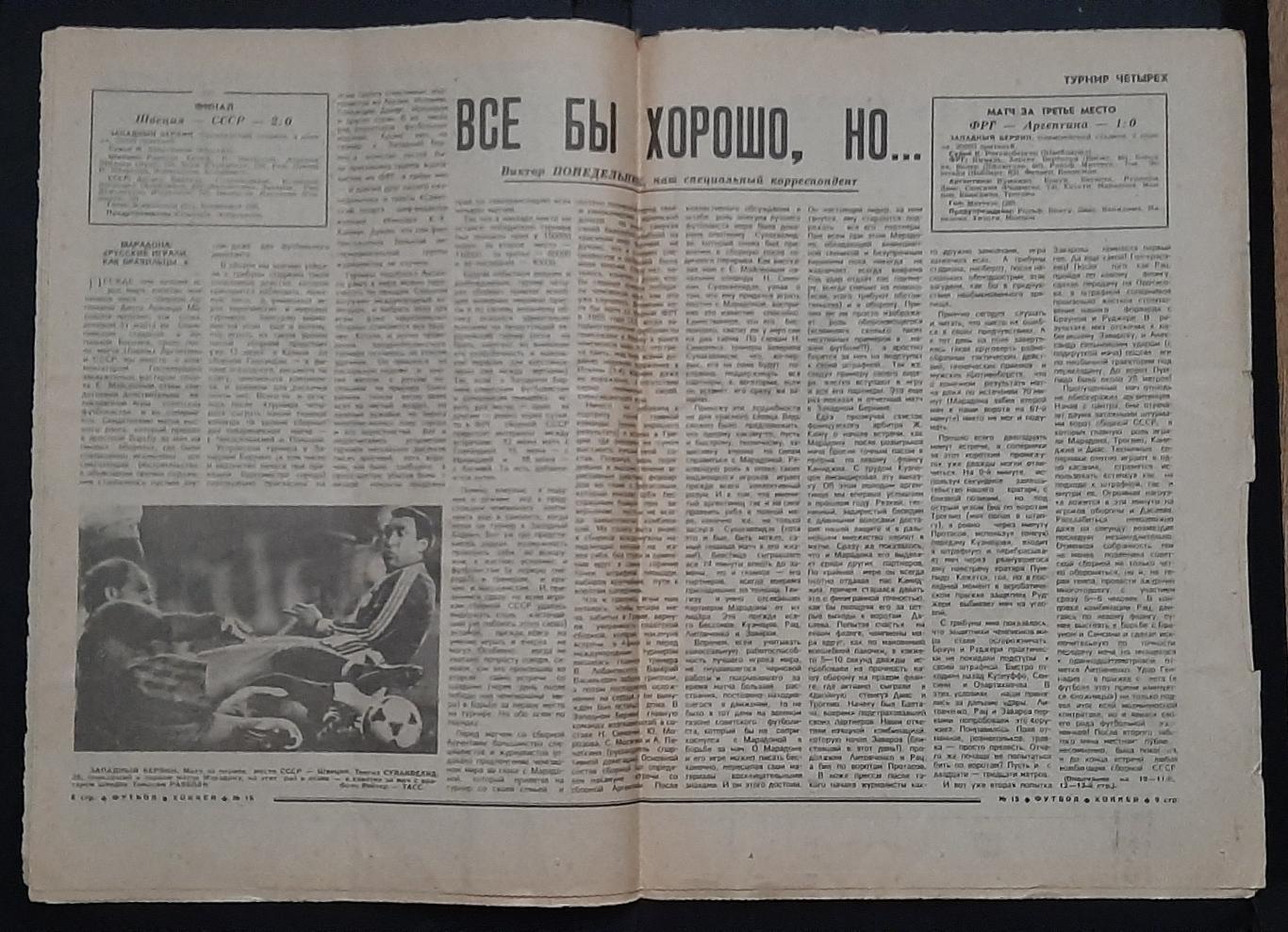 Футбол Хоккей #15 1988 Турнір чотирьох (Німеччина,СРСР,Швеція,Аргентина) 1