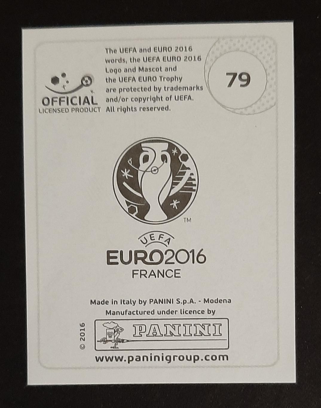 Наклейка Panini Kukeli Албанія #79 ЄВРО 2016 1