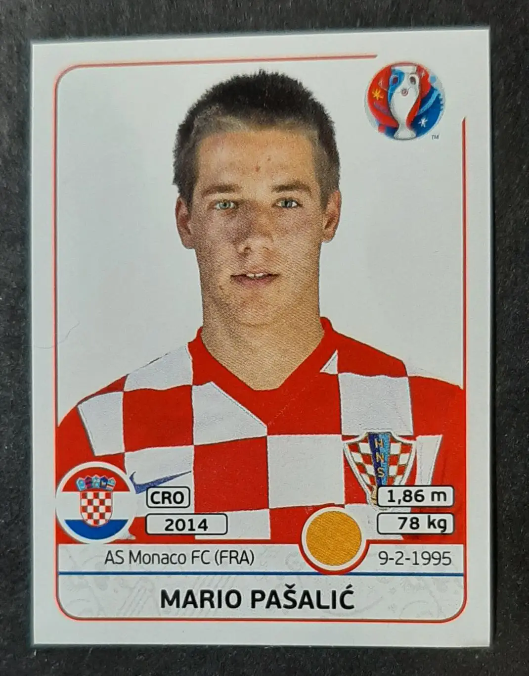 Наклейка Panini Pasalic Хорватія #445 ЄВРО 2016
