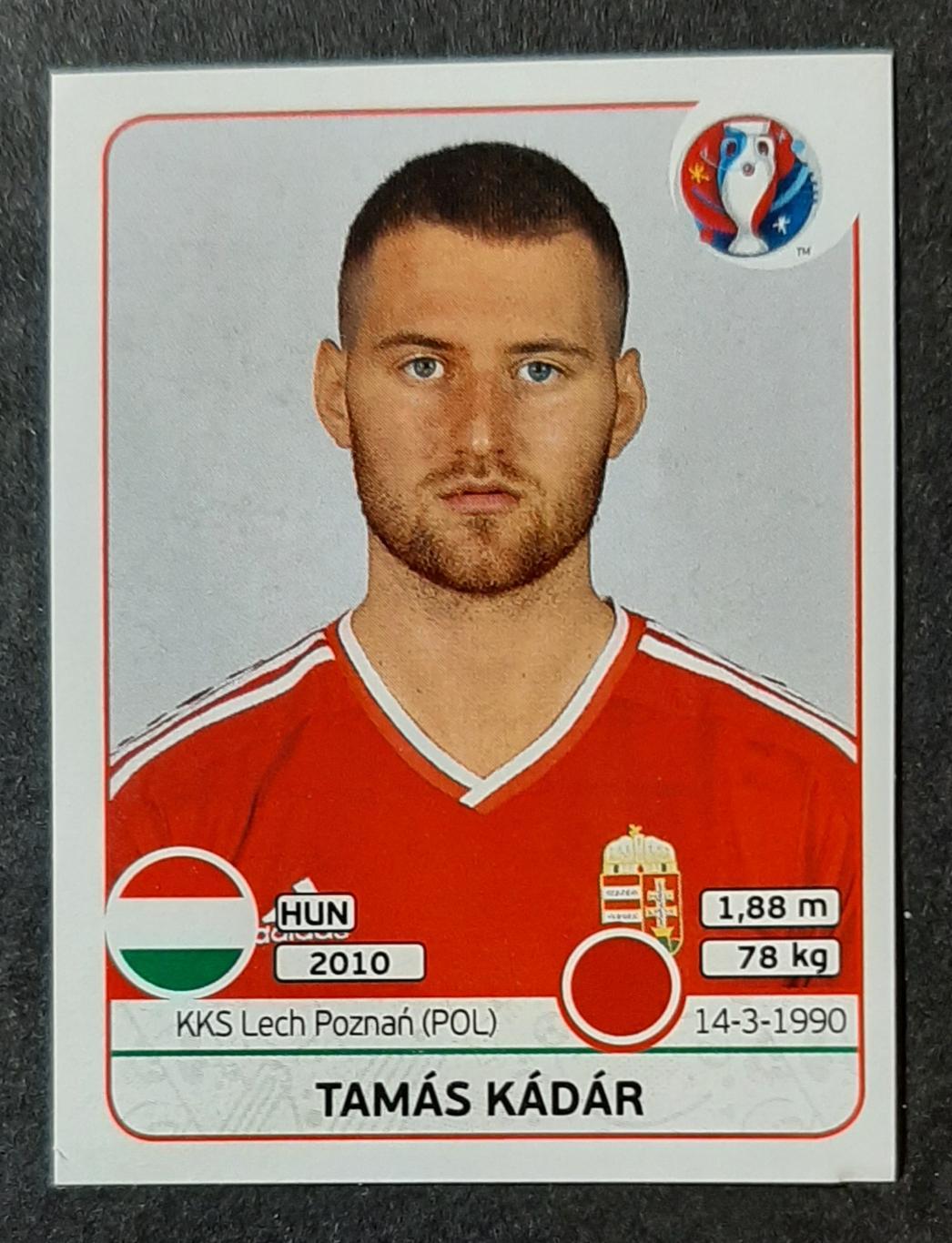 Наклейка Panini Kadar Угорщина #667 ЄВРО 2016