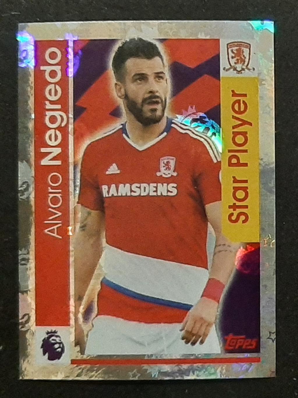 Наклейка Topps Negredo #204 Premier League 2017