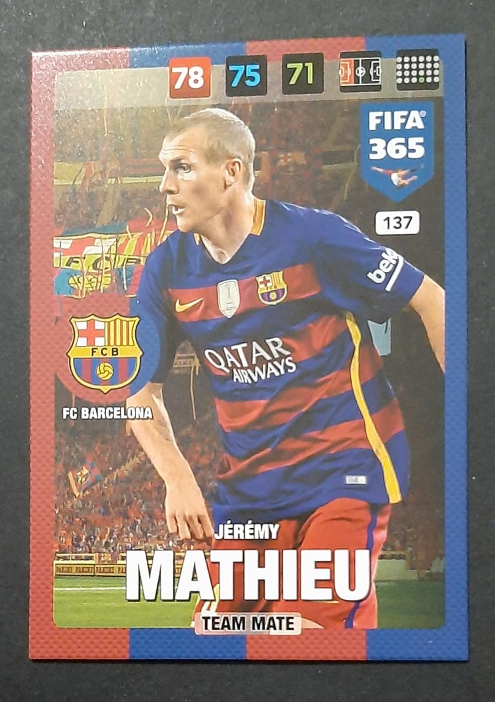 Картка FIFA 365 Jeremy Mathieu Барселона