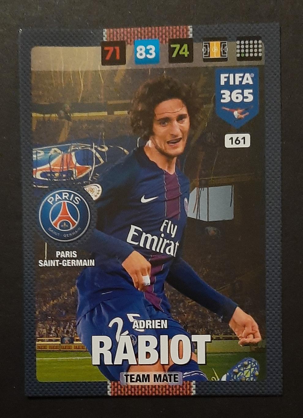 Картка FIFA 365 Adrien Rabiot Парі Сен - Жермен