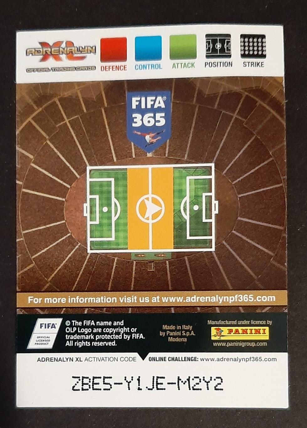 Картка Panini FIFA 365 Bender Боруссія Дортмунд #175 1