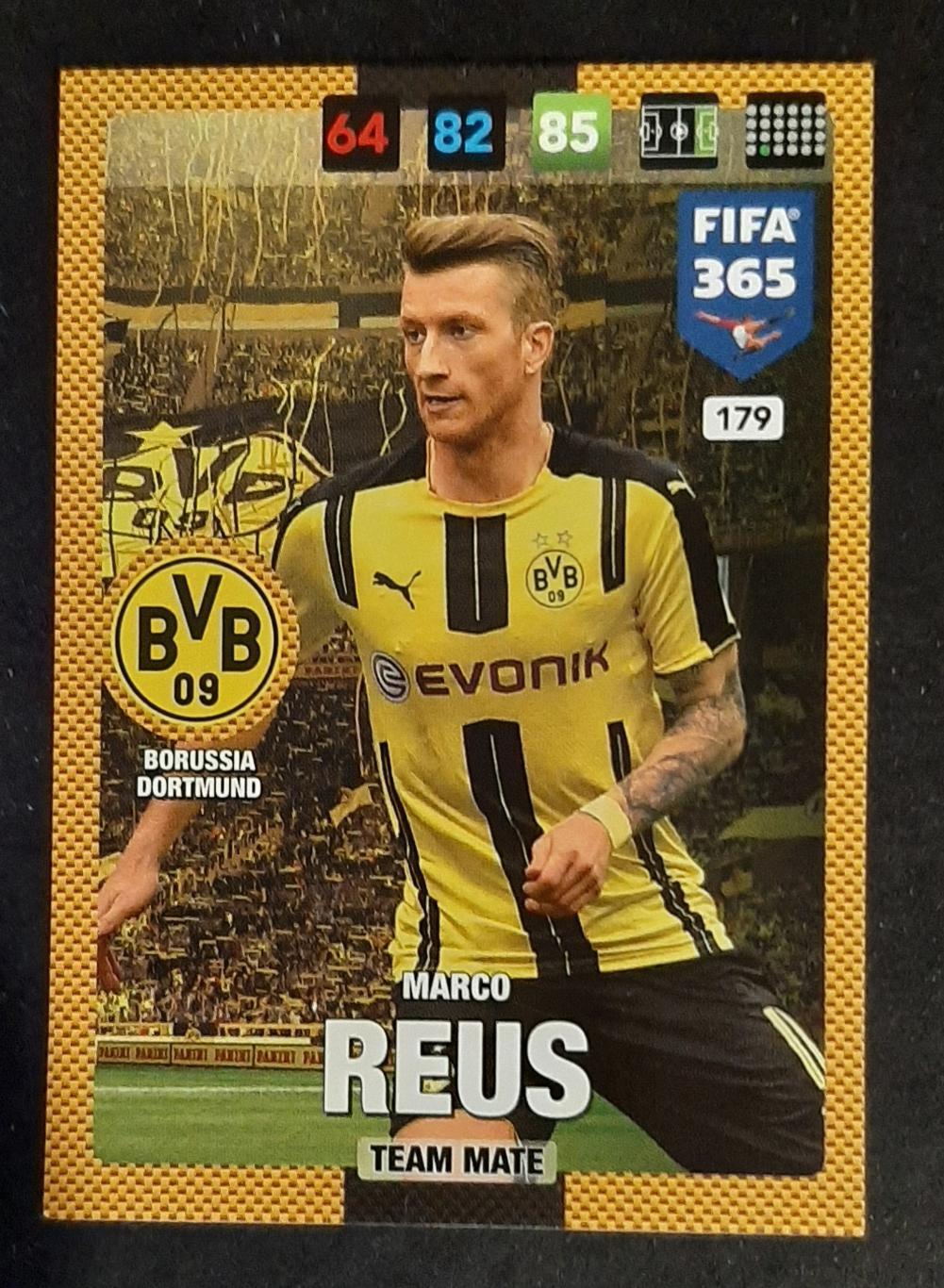 Картка Panini FIFA 365 Marco Reus Боруссія Дортмунд #179