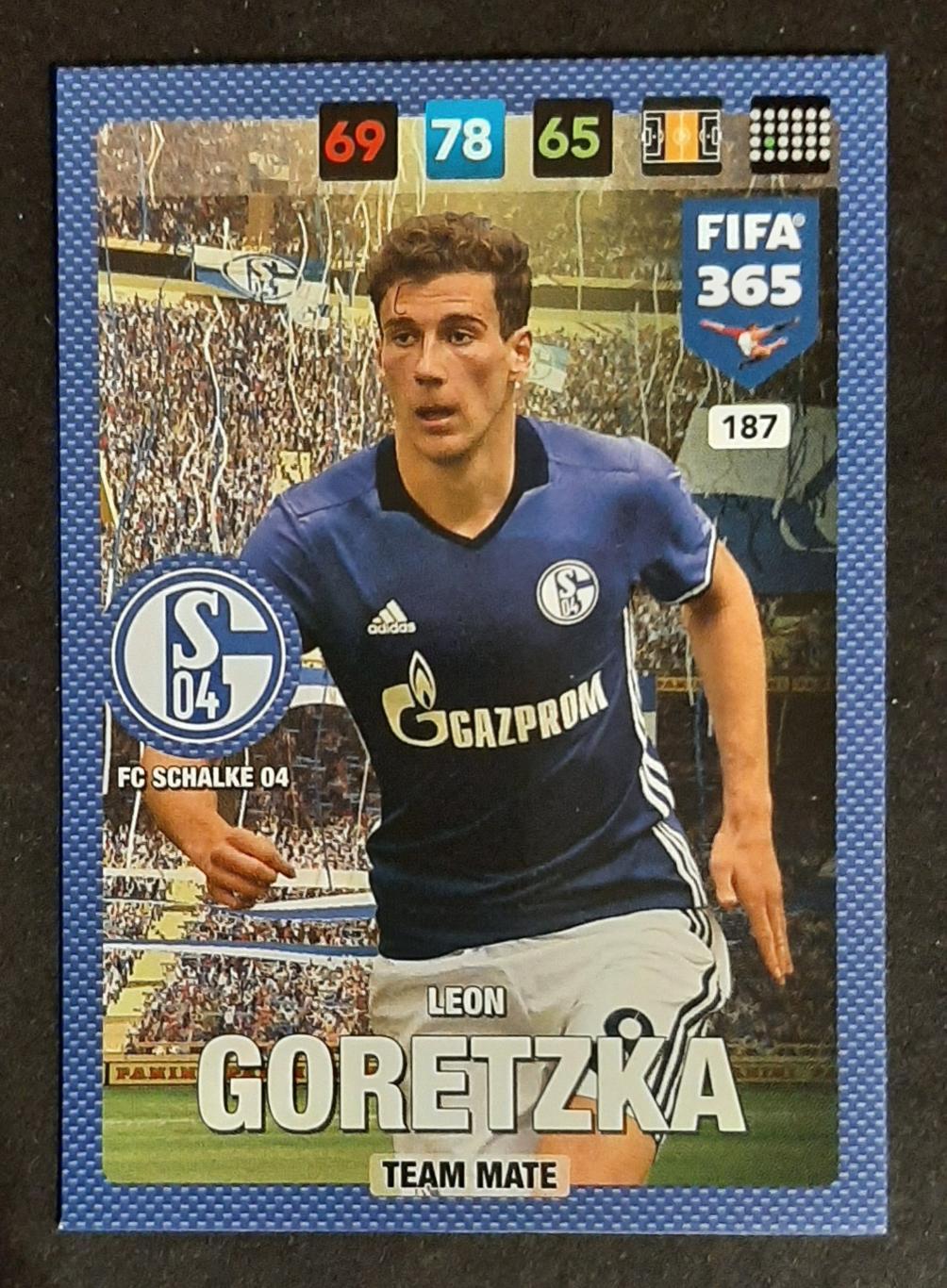 Картка Panini FIFA 365 Leon Goretzka Шальке 04 #187