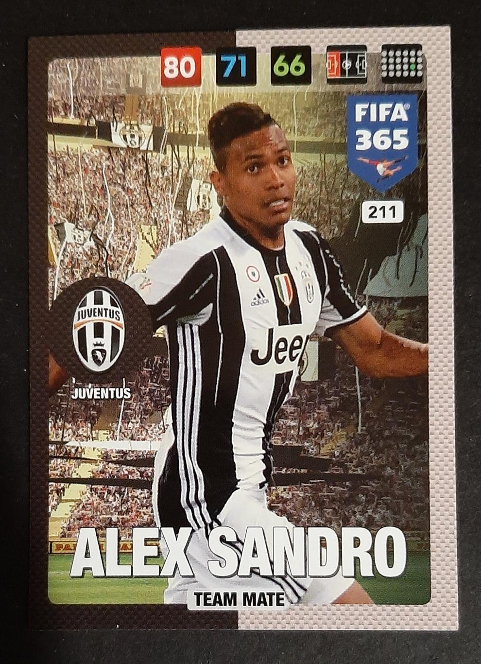 Картка Panini FIFA 365 Alex Sandro Ювентус #211