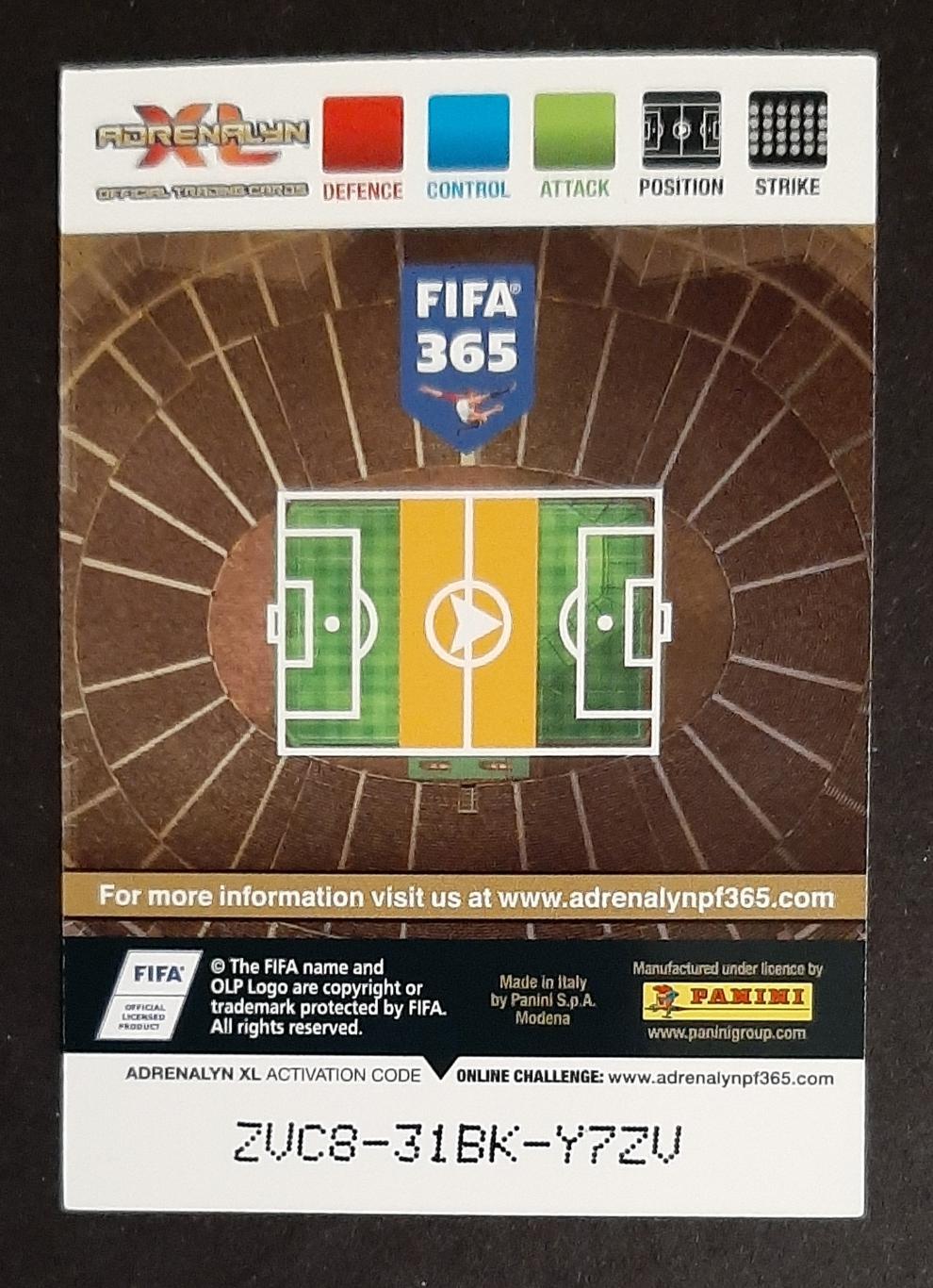 Картка Panini FIFA 365 Sergio Busquets Barselona #361 1