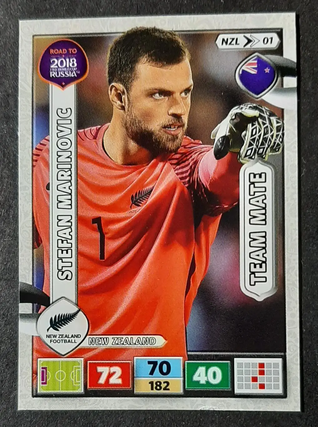 Картка Panini Stefan Marinovic New Zealand FIFA World Cup 2018