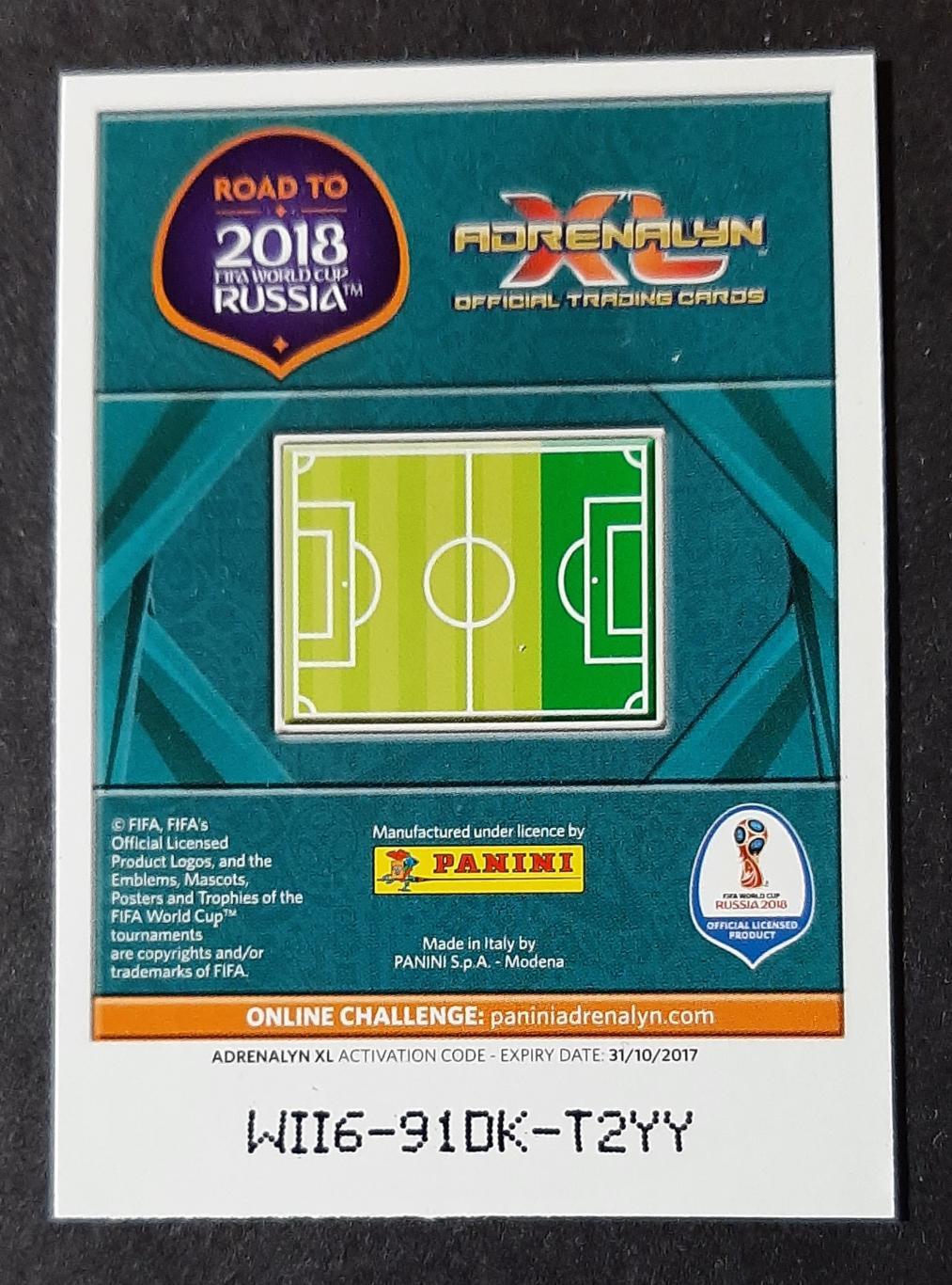 Картка Panini Roger Martinez Colombia FIFA World Cup 2018 1