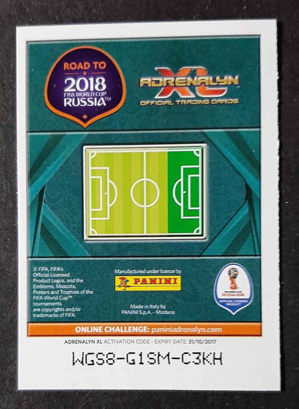 Картка Panini Daniel Sturridge England FIFA World Cup 2018 1