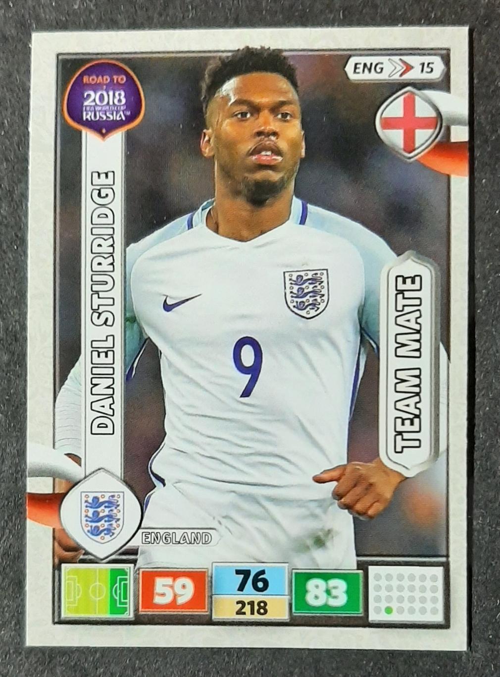 Картка Panini Daniel Sturridge England FIFA World Cup 2018