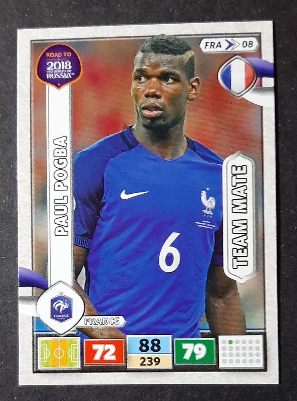 Картка Panini Paul Pogba France FIFA World Cup 2018