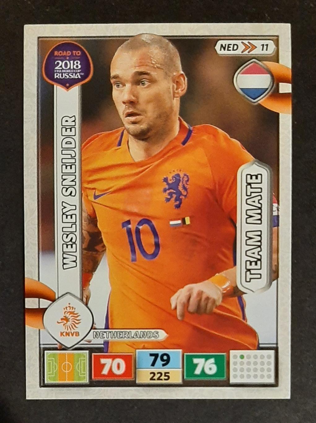 Картка Panini Wesley Sneijder Netherlands FIFA World Cup 2018