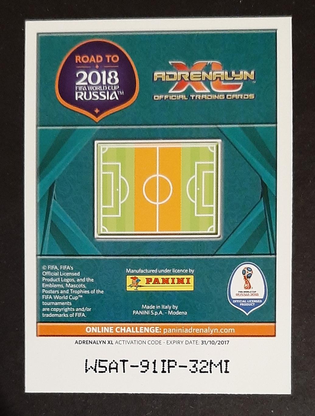 Картка Panini Andres Iniesta Spain FIFA World Cup 2018 1