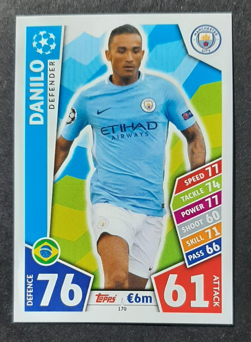 Картка Topps Match Attax Danilo Manchester City 2016/17