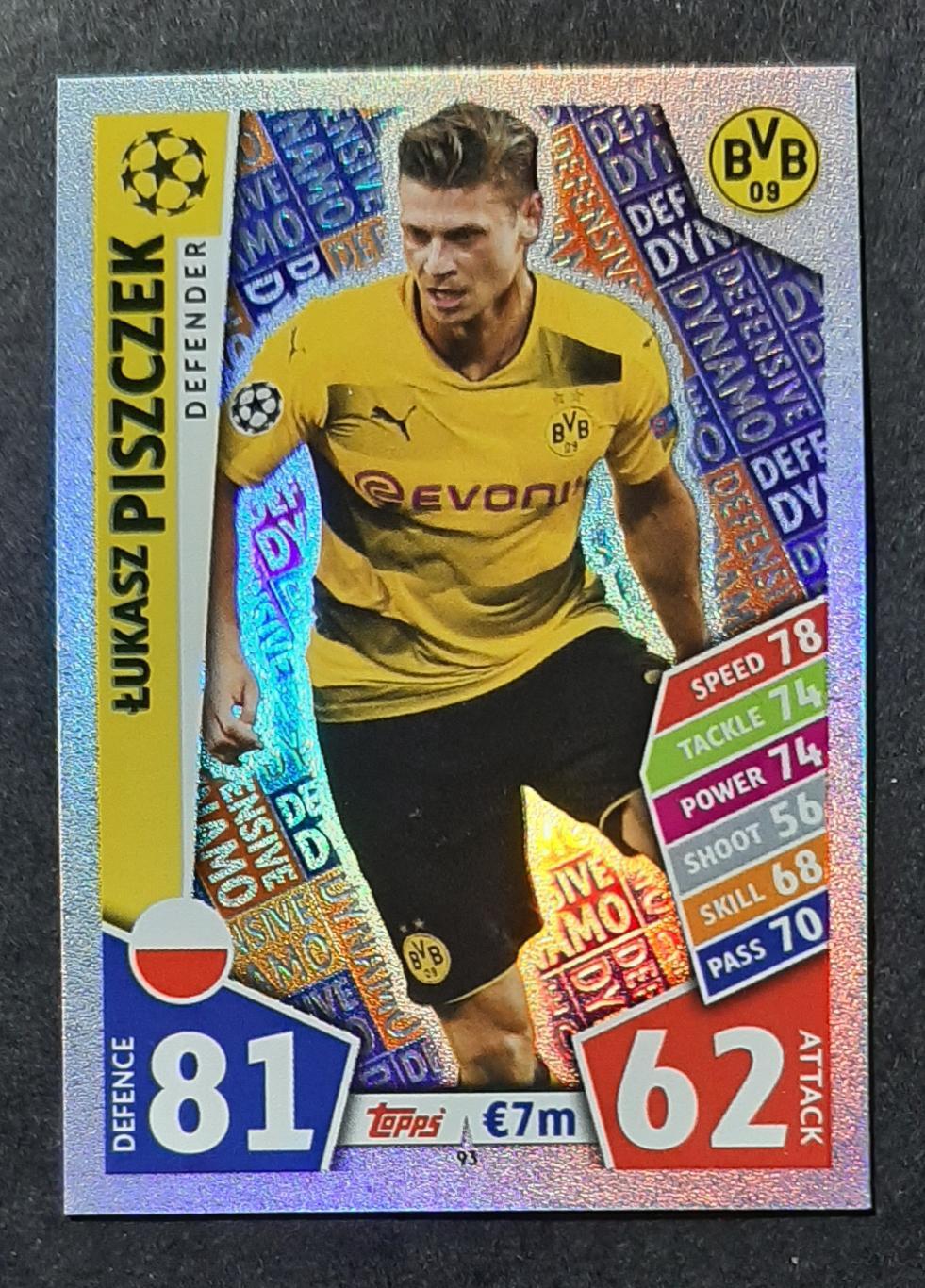 Картка Topps Lukasz Piszczek Borussia Dortmund 2016/17