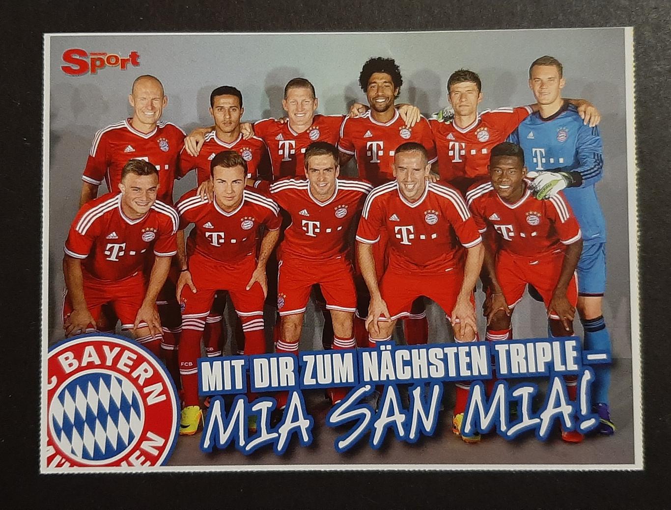 Листівка Bayern Munchen / Баварія Мюнхен з журналу Bravo Sport 2013