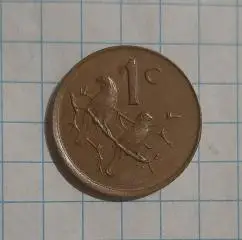 Монета 1 цент 1985 Південа Африка