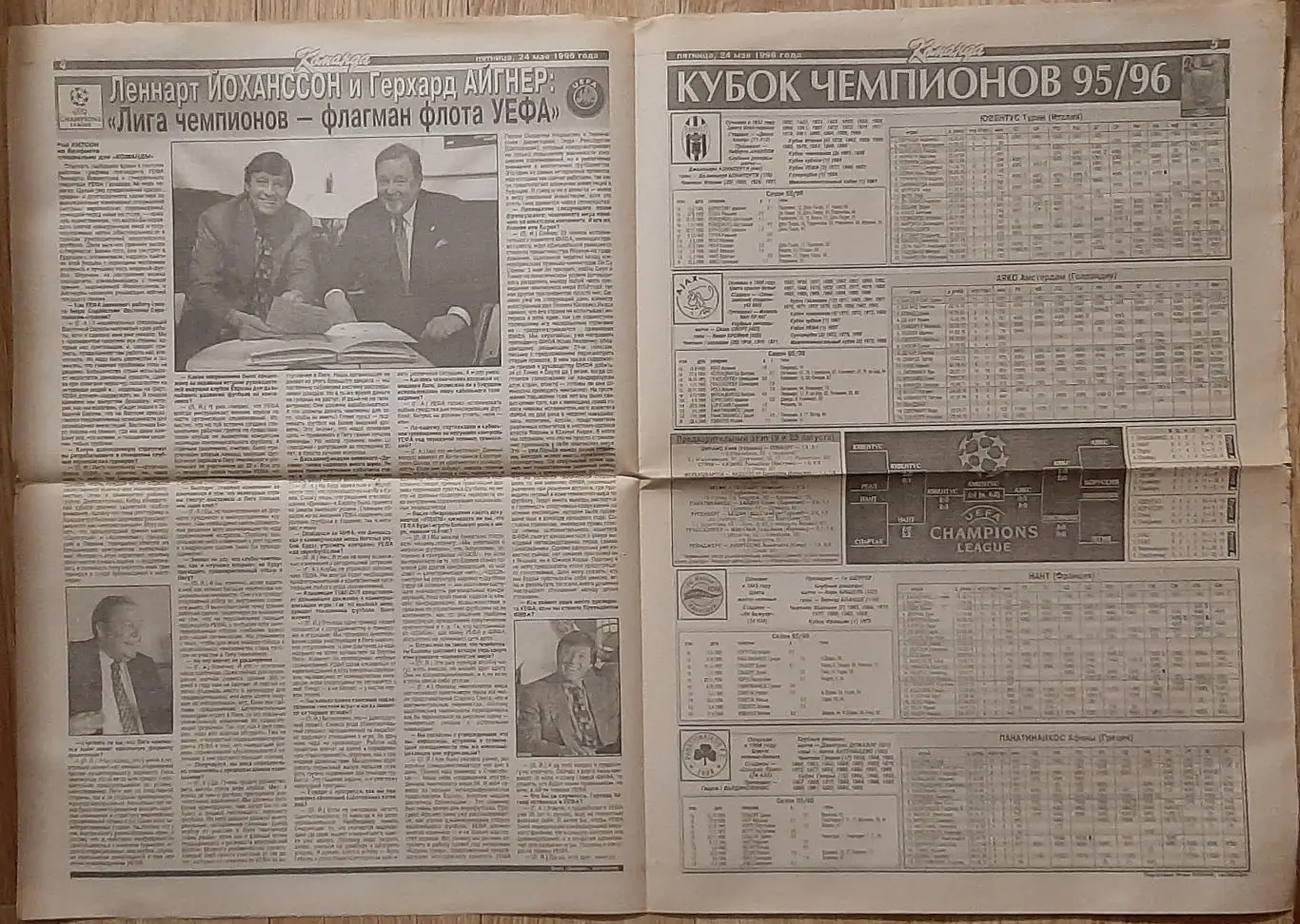 Команда спецвипуск #1 24.05.1996 Ліга Чемпіонів 1996 2