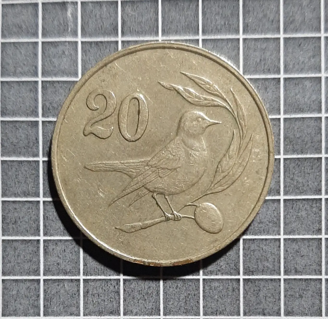 Монета 20 центів Кіпр 1983 фауна кам'янка