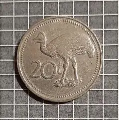 Монета 20 тойя Папуа Нова Гвінея 1975