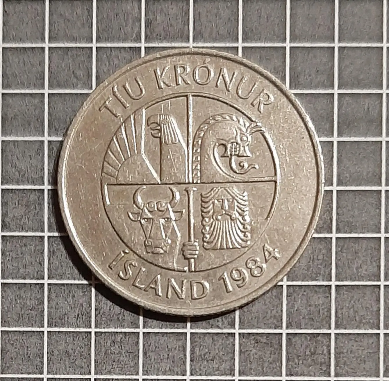 Монета 10 крон Ісландія 1984 1