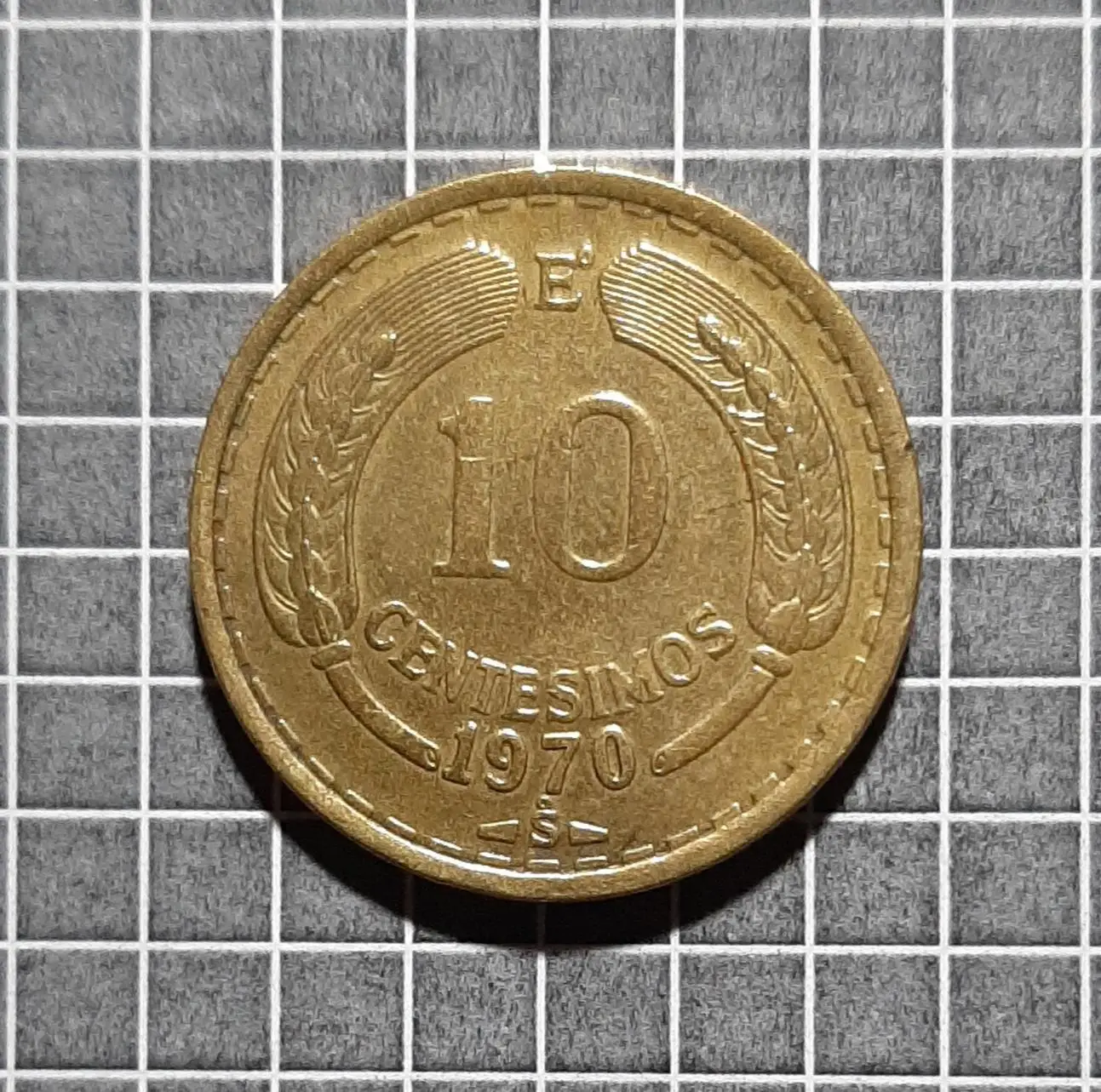 Монета 10 сентесимо Чилі 1970 фауна кондор