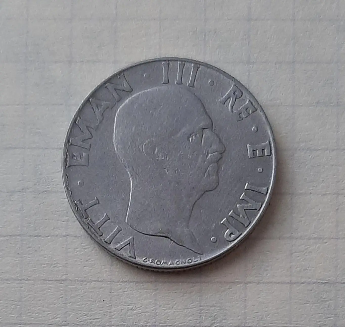 Монета 50 чентезимо 1941 Італія 1