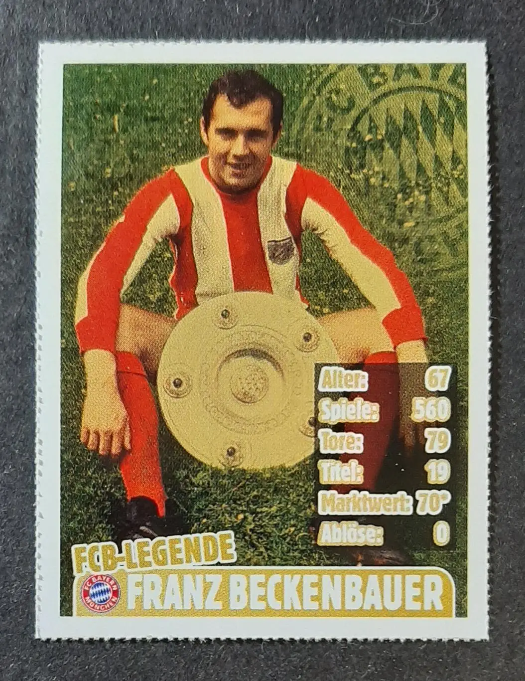 Картка Franz Beckenbauer Баварія з журналу Bravo Sport 2013