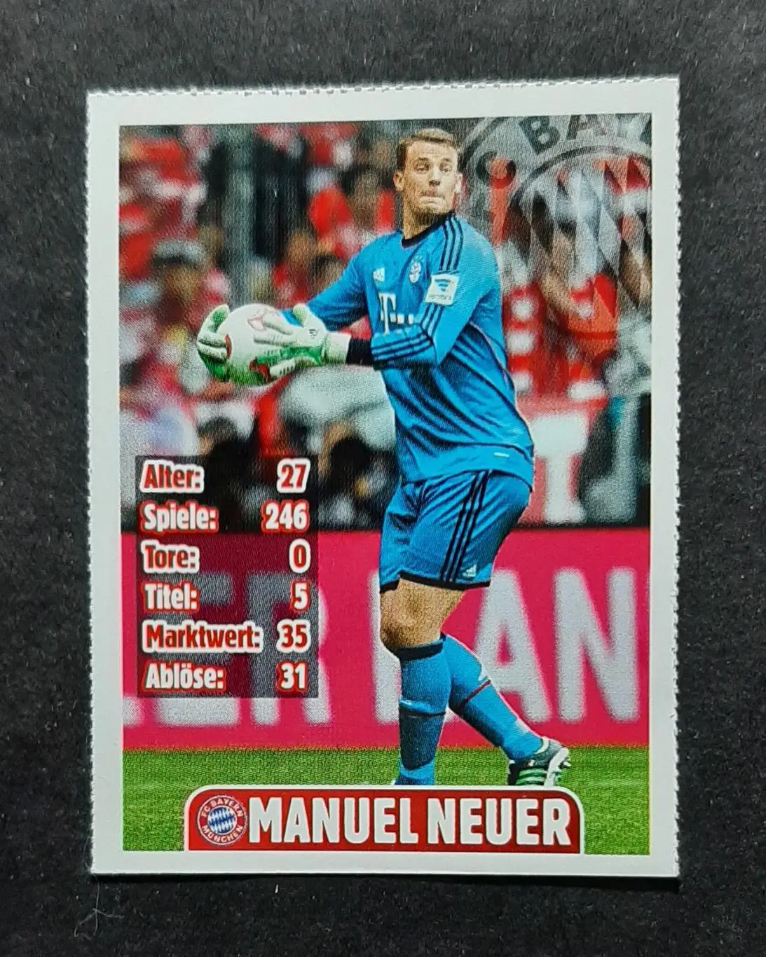 Картка Manuel Neuer Баварія з журналу Bravo Sport 2013