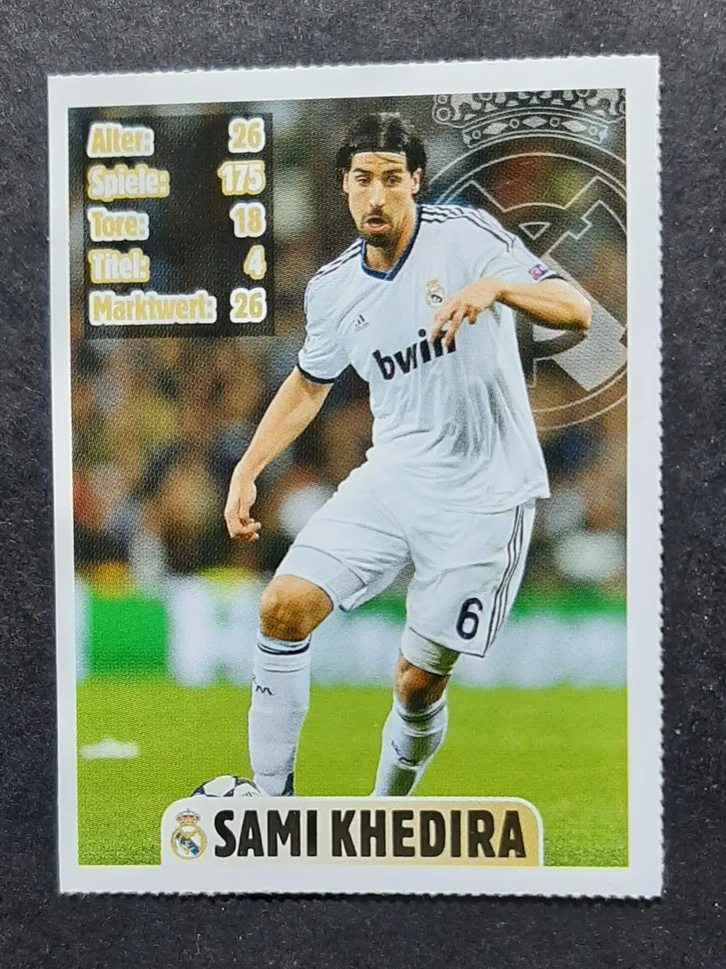 Картка Sami Khedira Самі Хедіра Реал Мадрид з журналу Bravo Sport