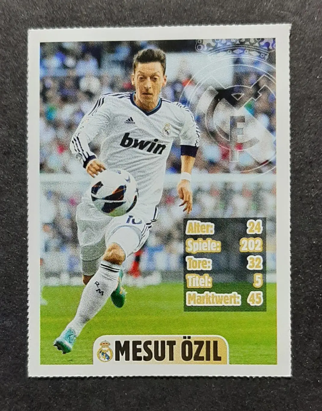 Картка Mesut Ozil Месут Озіл Реал Мадрид з журналу Bravo Sport