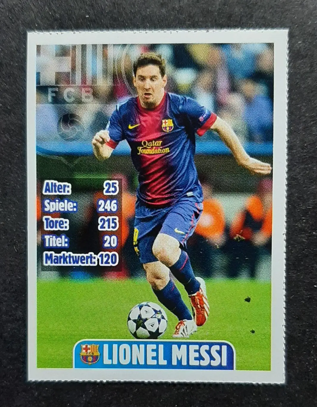 Картка Lionel Messi / Ліонель Мессі Барселона з журналу Bravo Sport