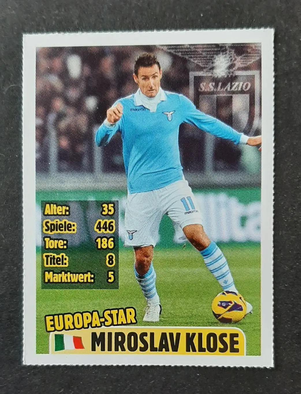 Картка Miroslav Klose/Мірослав Клозе з журналу Bravo Sport