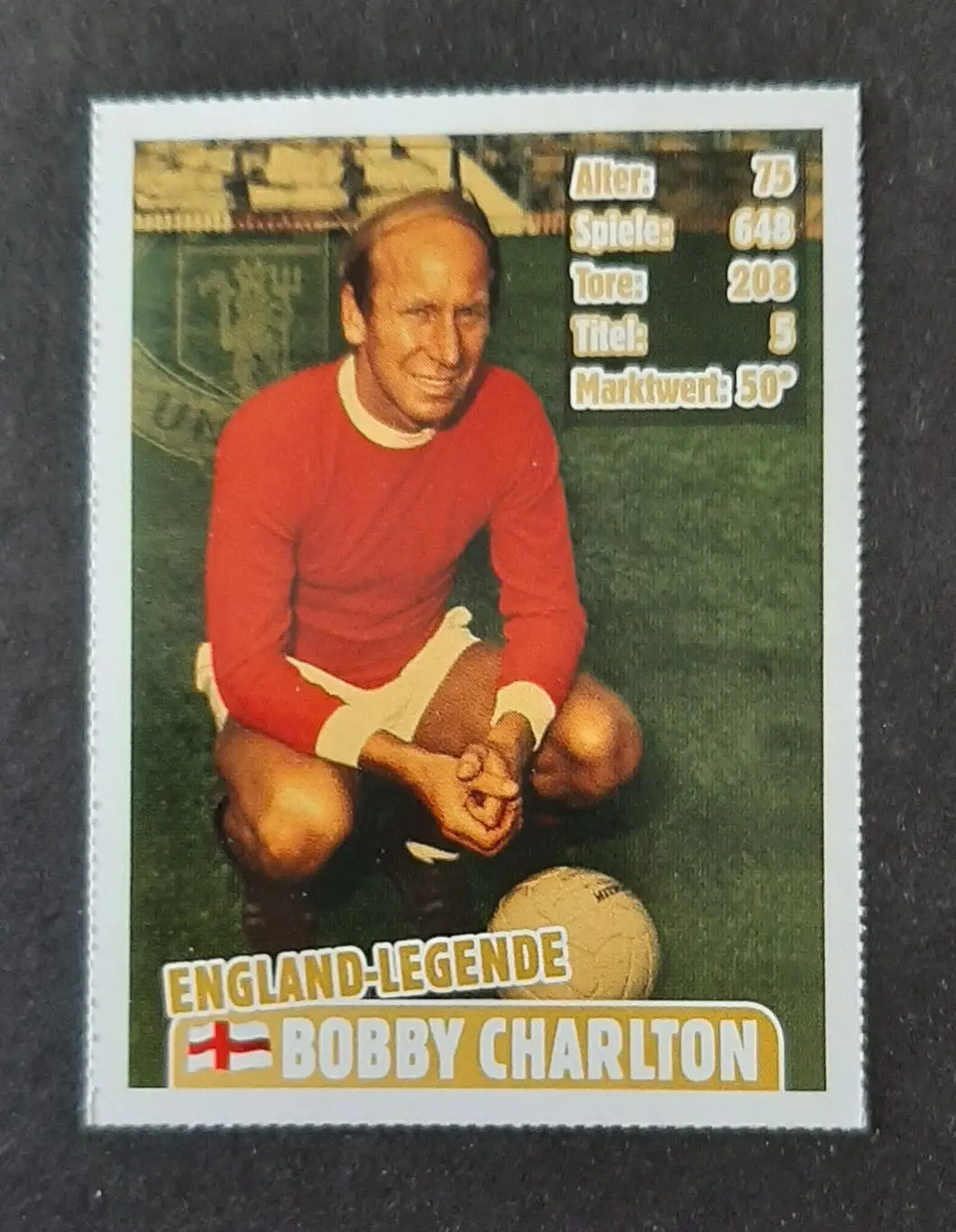 Картка Bobby Charlton / Боббі Чарлтон Манчестер Юнайтед з журналу Bravo Sport