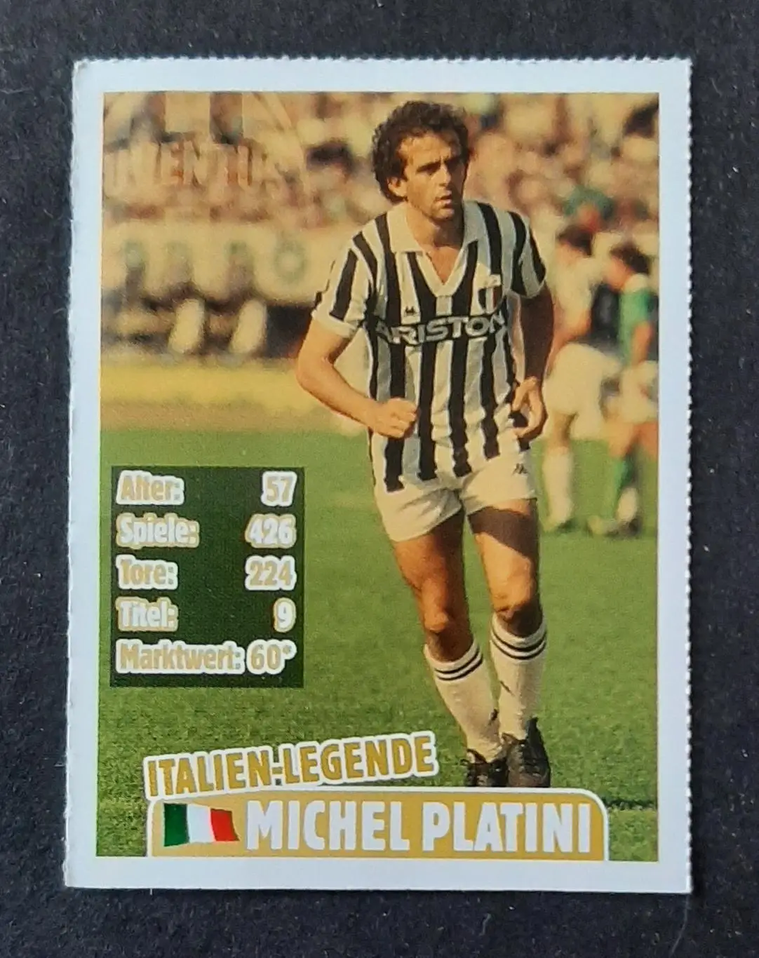 Картка Michel Platini / Мішель Платіні Ювентус з журналу Bravo Sport